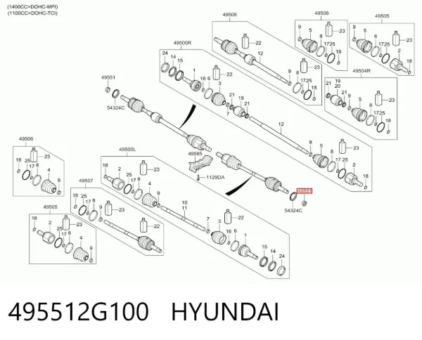 Óleo para a impregnação de filtros de ar 495512G100 Hyundai/Kia