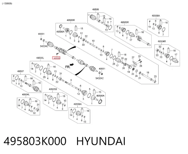  495803K000 Hyundai/Kia
