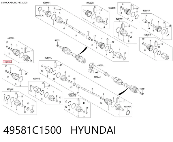  49581C1500 Hyundai/Kia
