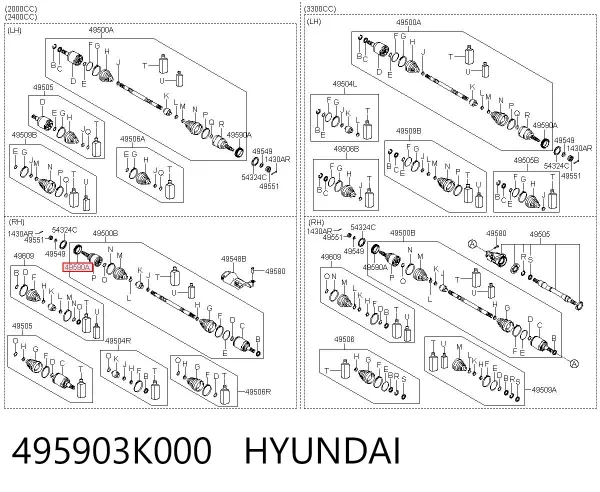 Anel de ABS 495903K000 Hyundai/Kia