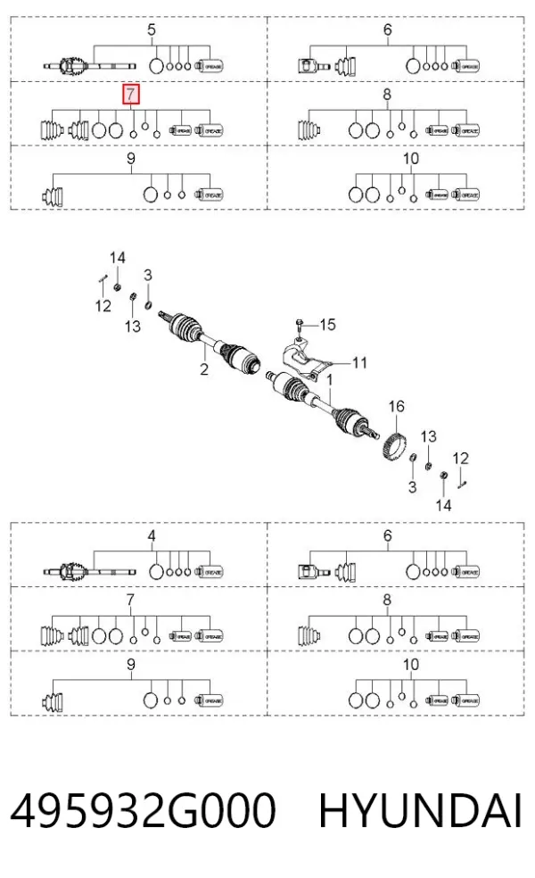  495932G000 Hyundai/Kia