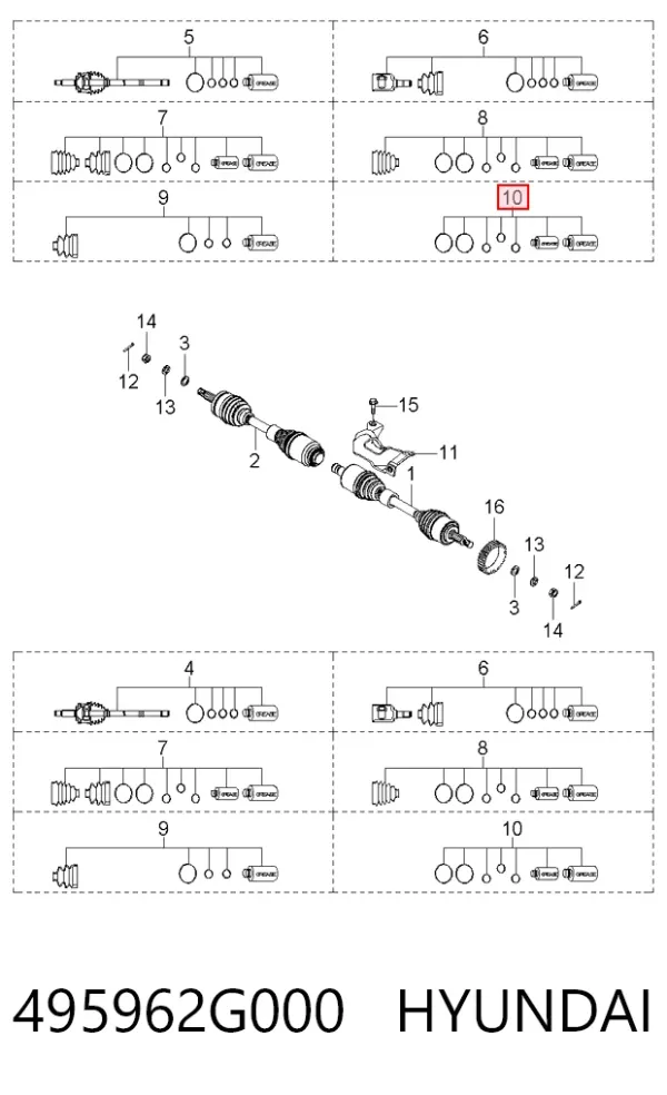  495962G000 Hyundai/Kia