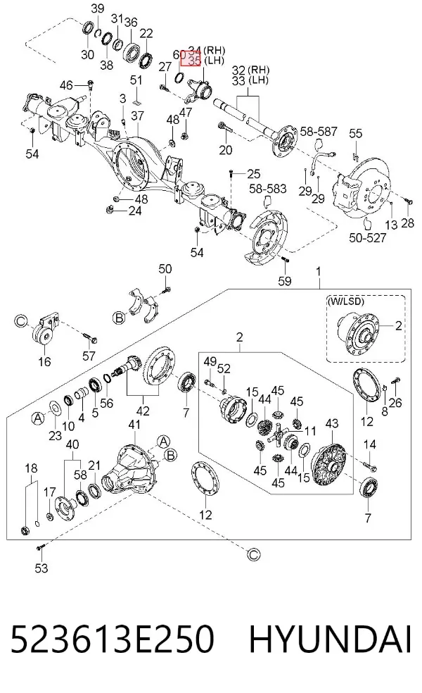  523613E250 Hyundai/Kia
