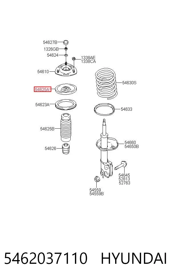 Copo de suporte superior de mola dianteira 5462037110 Hyundai/Kia