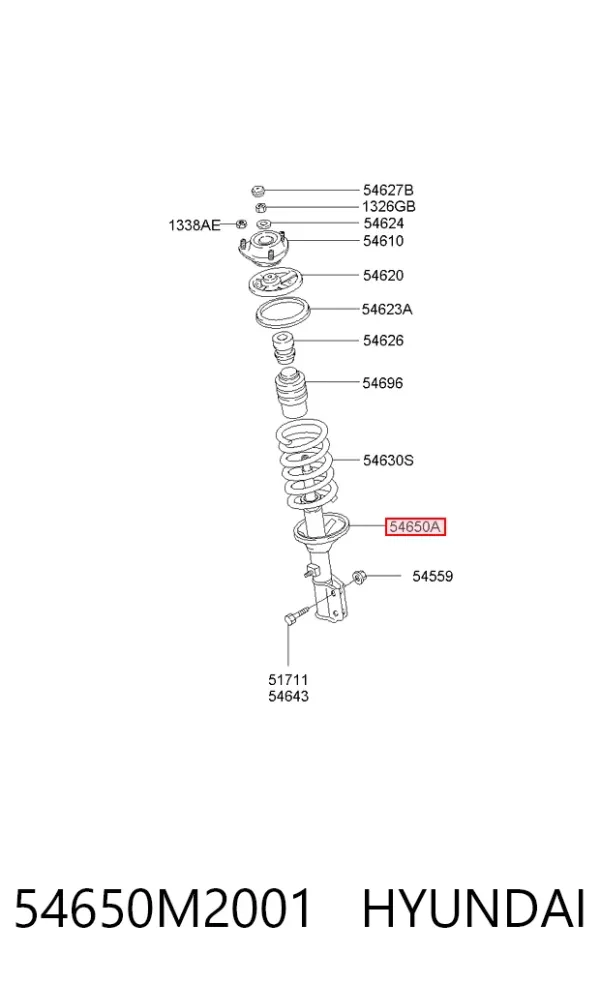 Amortecedor dianteiro 54650M2001 Hyundai/Kia