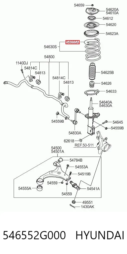  546552G000 Hyundai/Kia