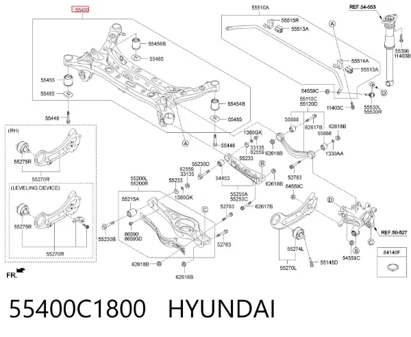 Viga de suspensão traseira (plataforma veicular) Hyundai Sonata VII