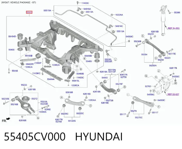 Viga de suspensão traseira (plataforma veicular) 55405CV000 Hyundai/Kia