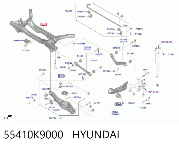Viga de suspensão traseira (plataforma veicular) Hyundai KONA OS