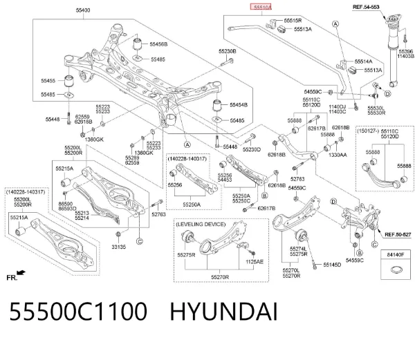 Estabilizador traseiro Hyundai Sonata VII