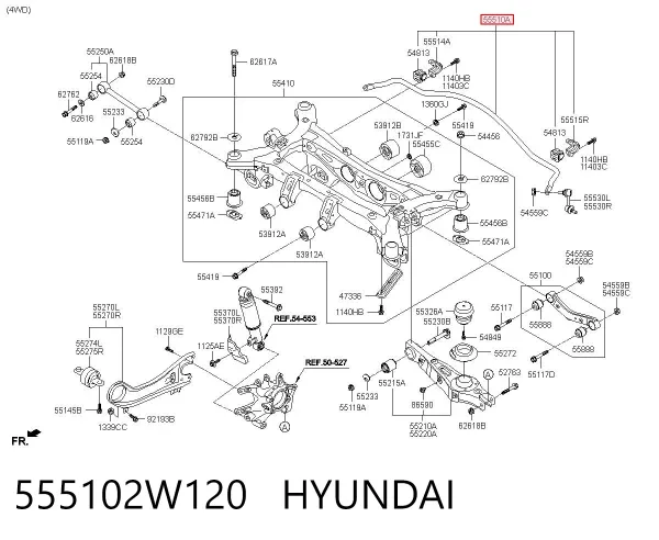 Estabilizador traseiro Hyundai Santa Fe III
