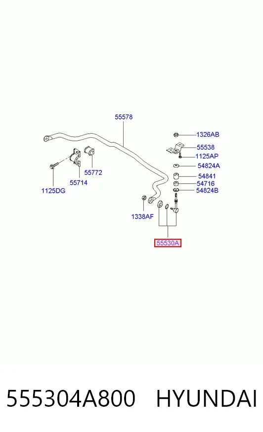 Montante de estabilizador traseiro 555304A800 Hyundai/Kia