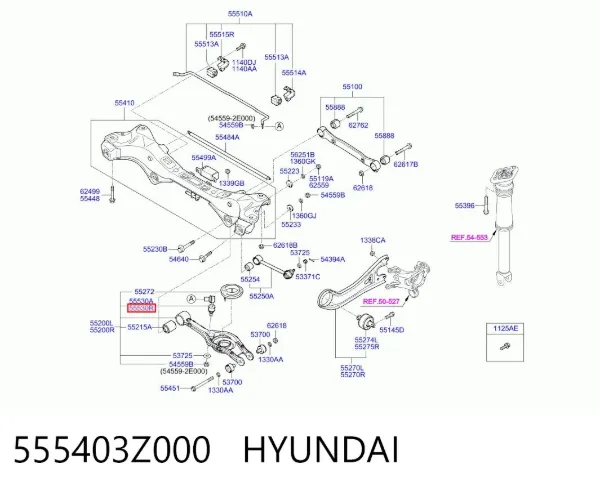 Montante direito de estabilizador traseiro 555403Z000 Hyundai/Kia
