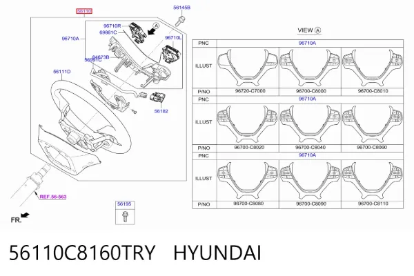 Volante 56110C8160TRY Hyundai/Kia