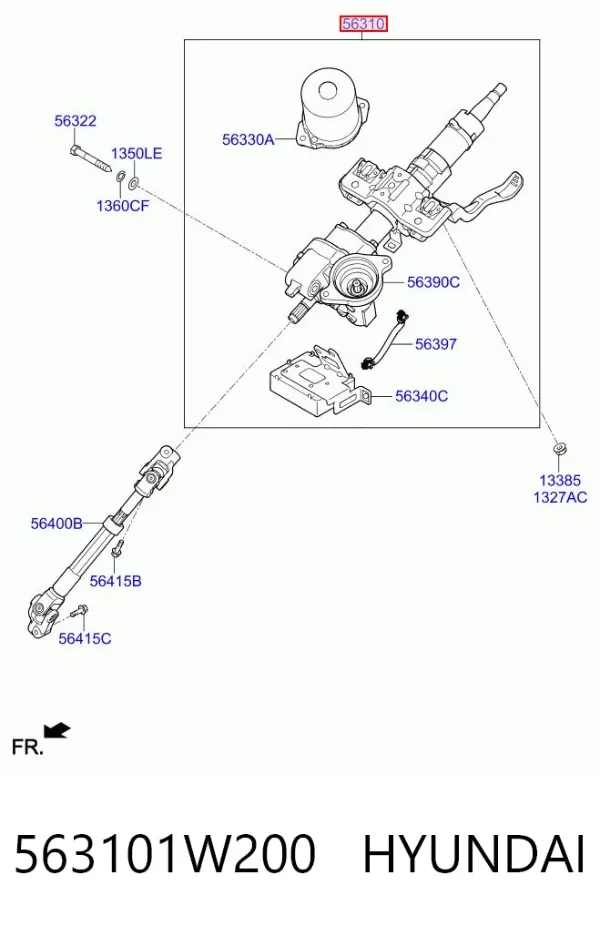 Coluna da direção KIA Rio III