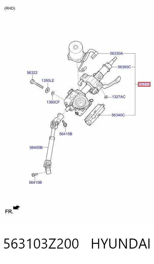 Coluna da direção Hyundai I40 I