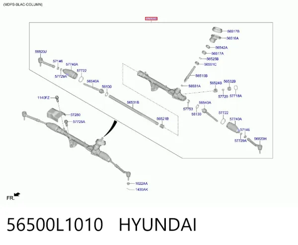 Cremalheira da direção Hyundai Sonata VIII