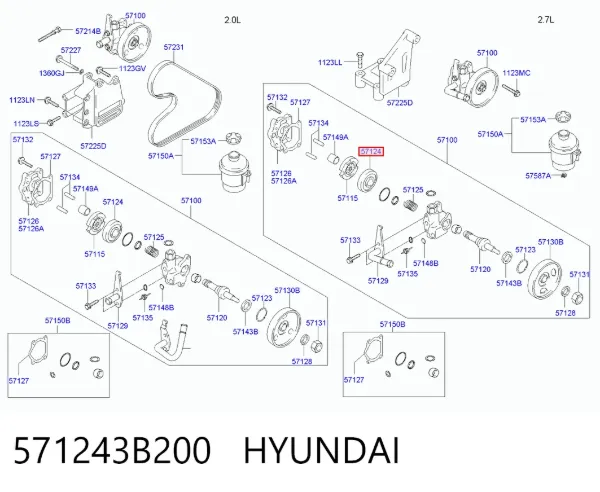  571243B200 Hyundai/Kia