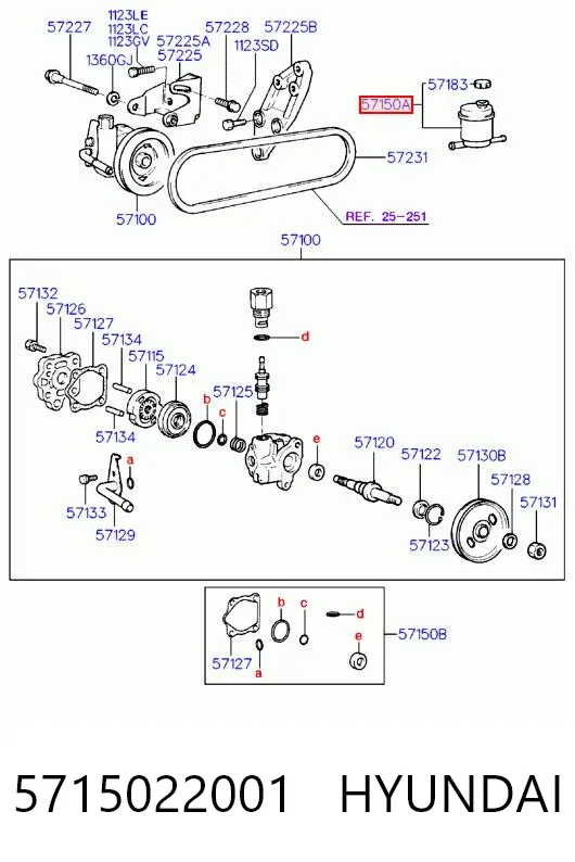Tanque de bomba da Direção hidrâulica assistida Hyundai Accent I