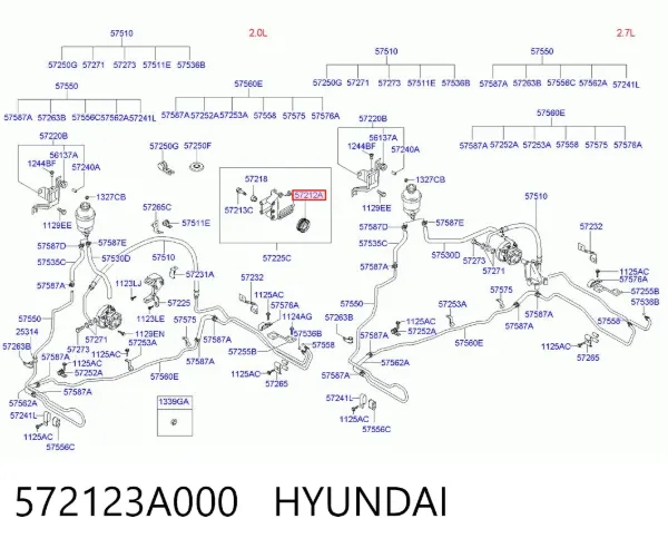 Rolo de reguladora de tensão da correia de transmissão 572123A000 Hyundai/Kia