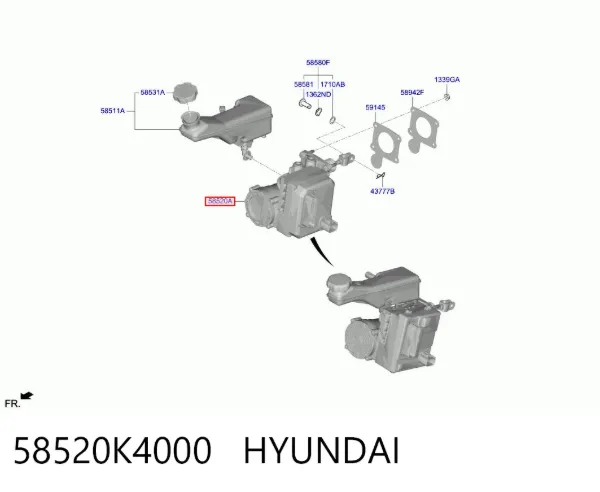Reforçador dos freios a vácuo Hyundai KONA OS