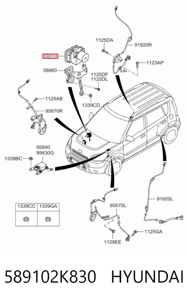 Unidade hidráulico de controlo ABS KIA Soul I