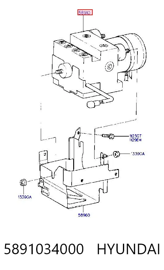 Unidade hidráulico de controlo ABS Hyundai Sonata III