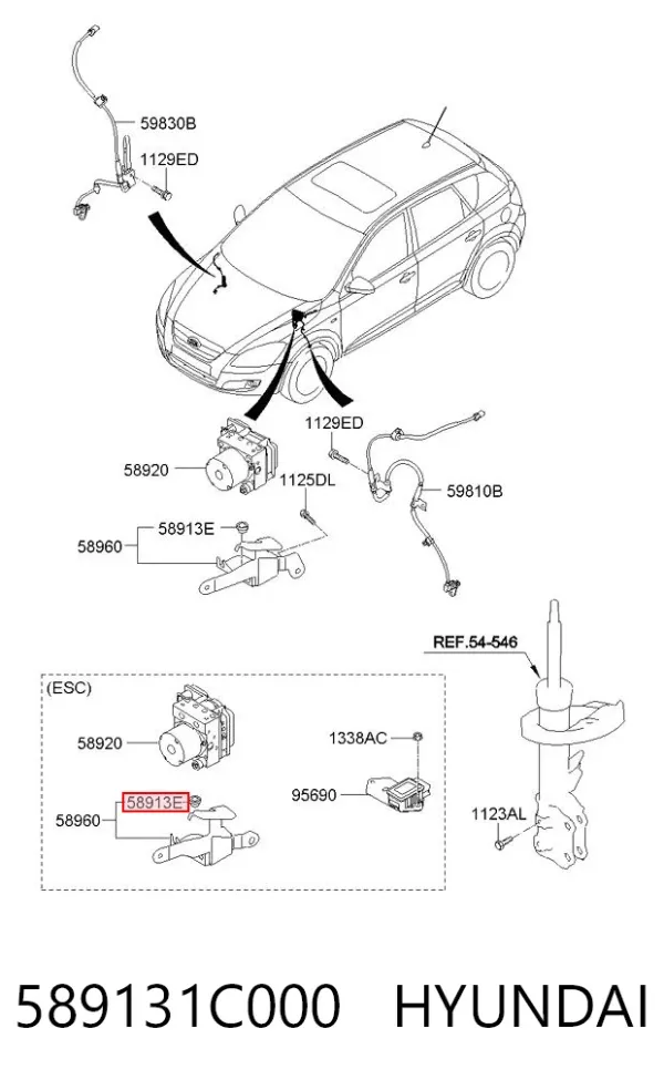  589131C000 Hyundai/Kia