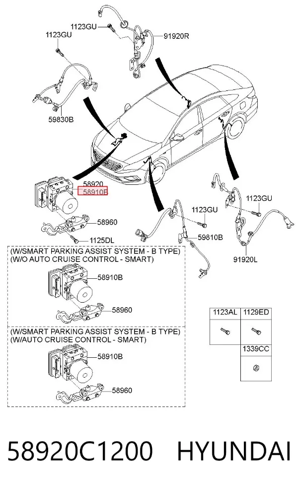 Unidade hidráulico de controlo ABS Hyundai Sonata VII