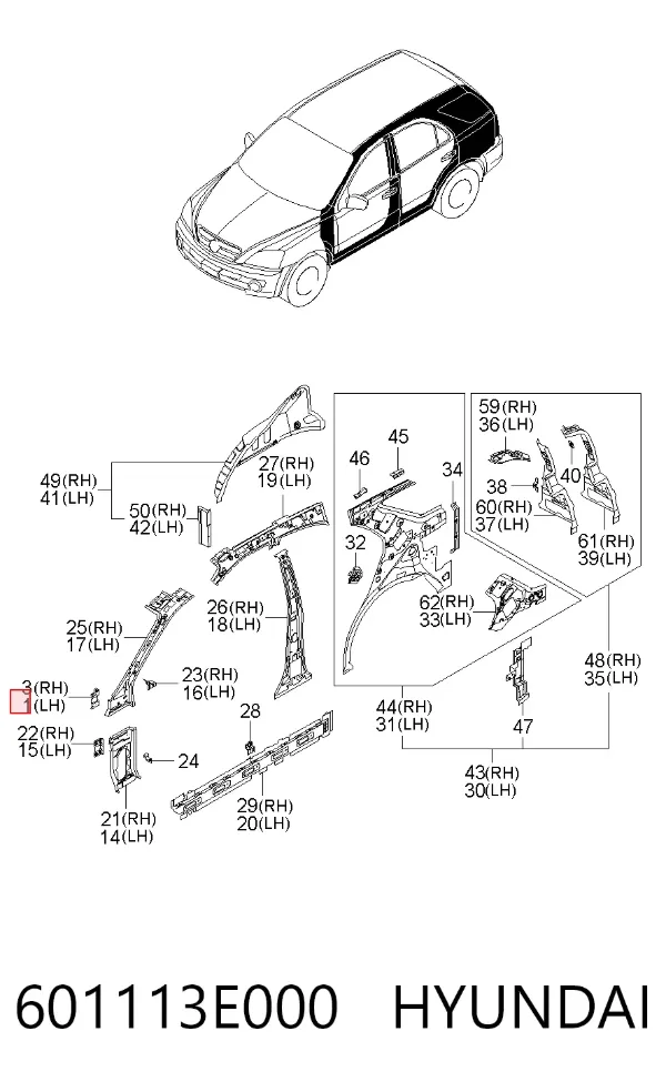  601113E000 Hyundai/Kia