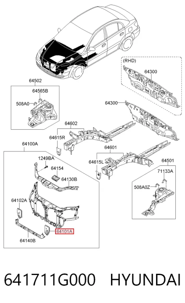  641711G000 Hyundai/Kia