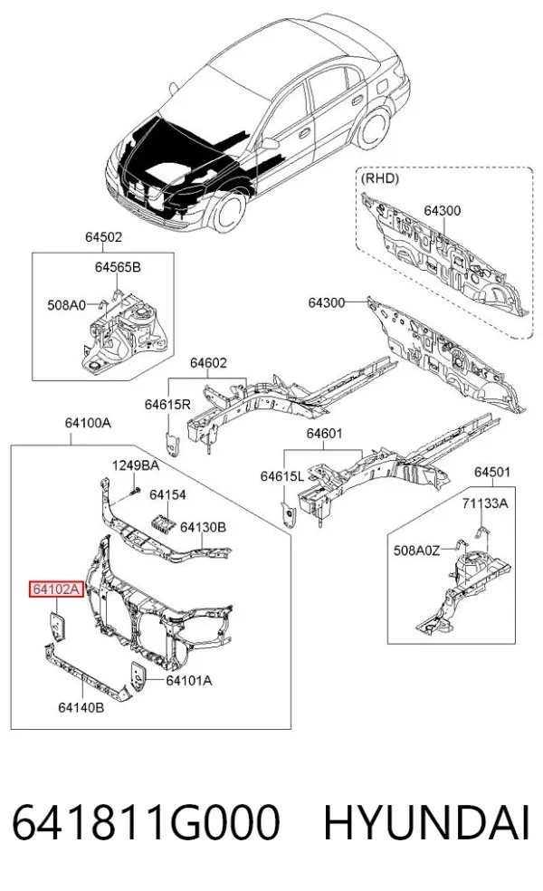  641811G000 Hyundai/Kia