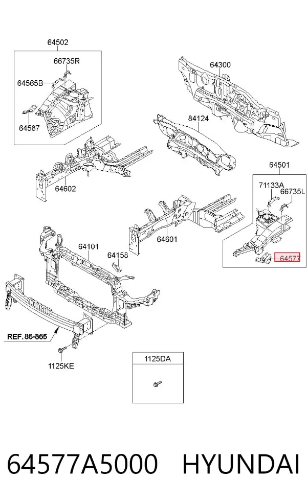  64577A5000 Hyundai/Kia