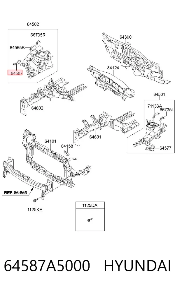  64587A5000 Hyundai/Kia