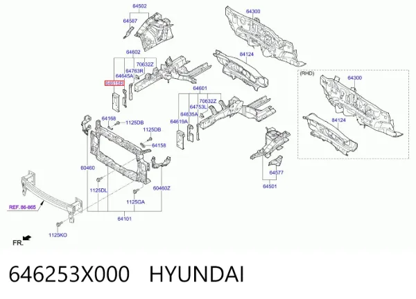  646253X000 Hyundai/Kia