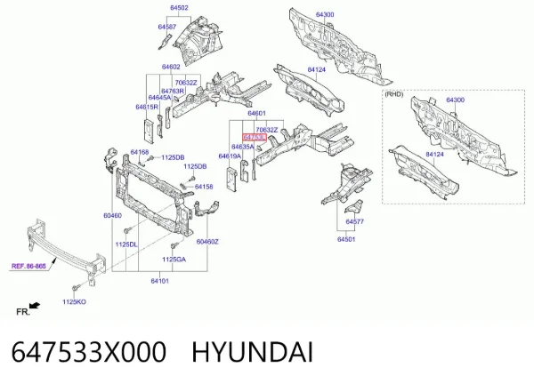  647533X000 Hyundai/Kia