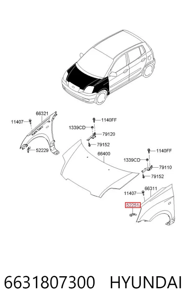  6631807300 Hyundai/Kia