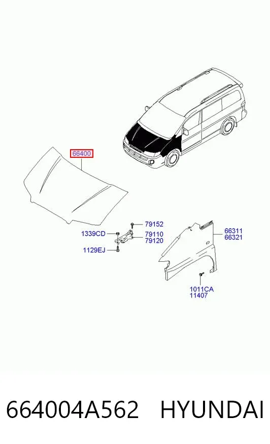 Capota Hyundai H-1 STAREX Starex