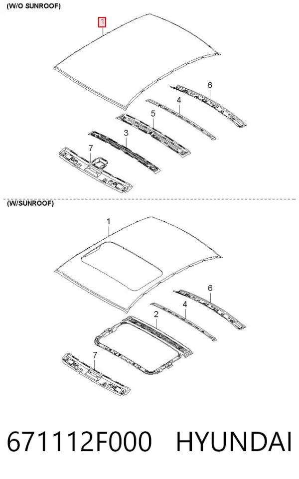 Teto 671112F000 Hyundai/Kia