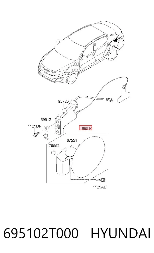 Alcapão do tanque de combustível KIA Optima III