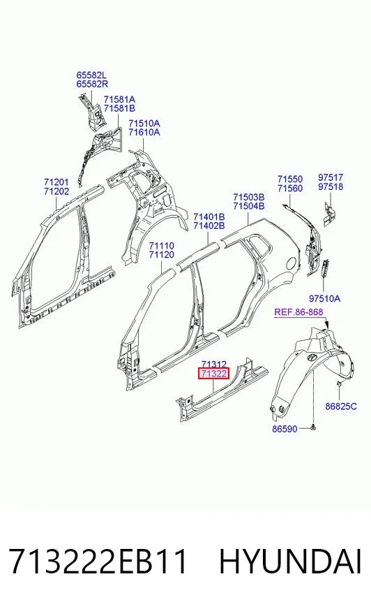 Acesso externo direito Hyundai Tucson I