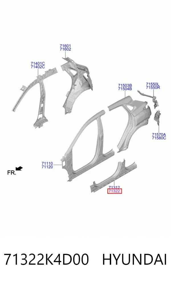 Acesso externo direito Hyundai KONA OS
