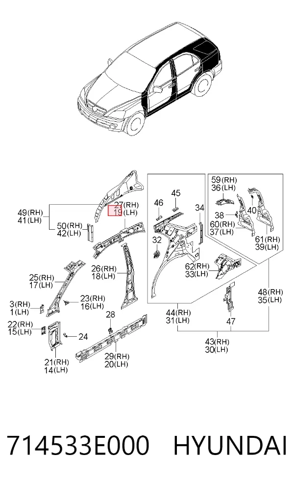  714533E000 Hyundai/Kia