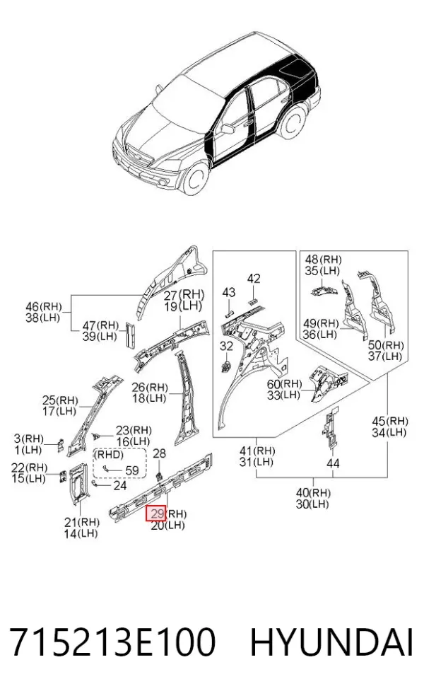  715213E100 Hyundai/Kia