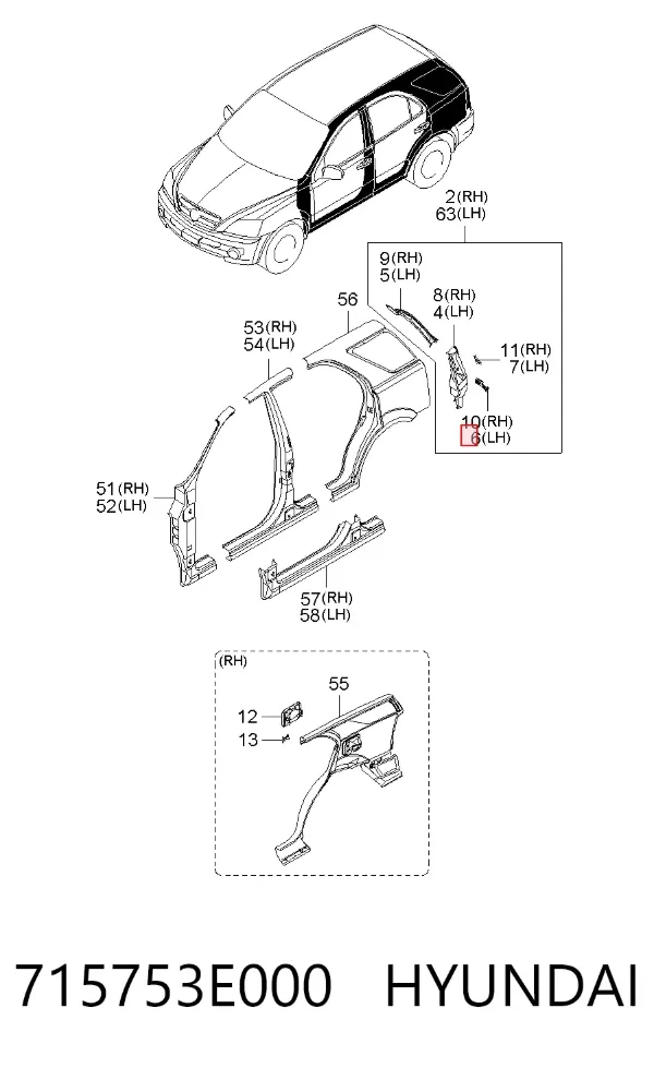  715753E000 Hyundai/Kia