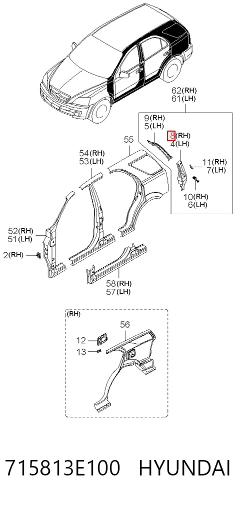 715813E100 Hyundai/Kia