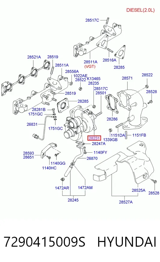 Turbina 7290415009S Hyundai/Kia