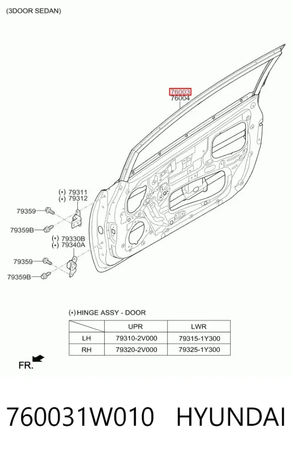 Porta dianteira esquerda KIA Rio III