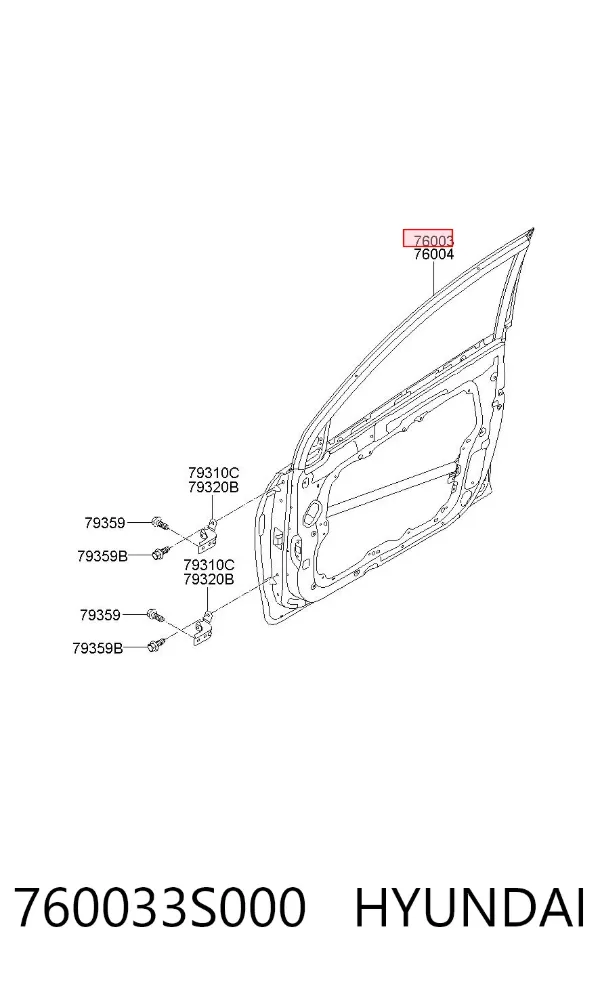 Porta dianteira esquerda Hyundai Sonata VI