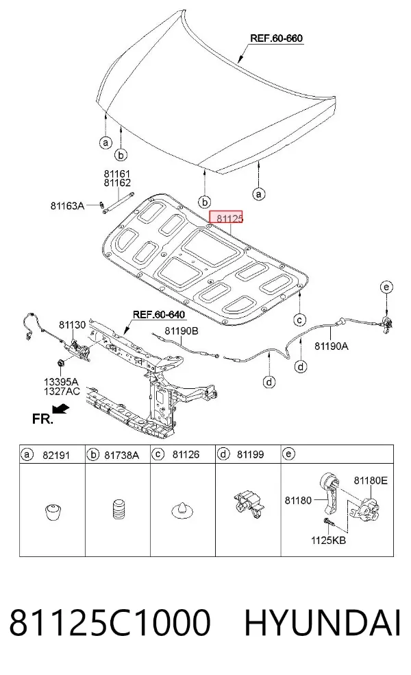 Isolamento de ruído da capota Hyundai Sonata VII